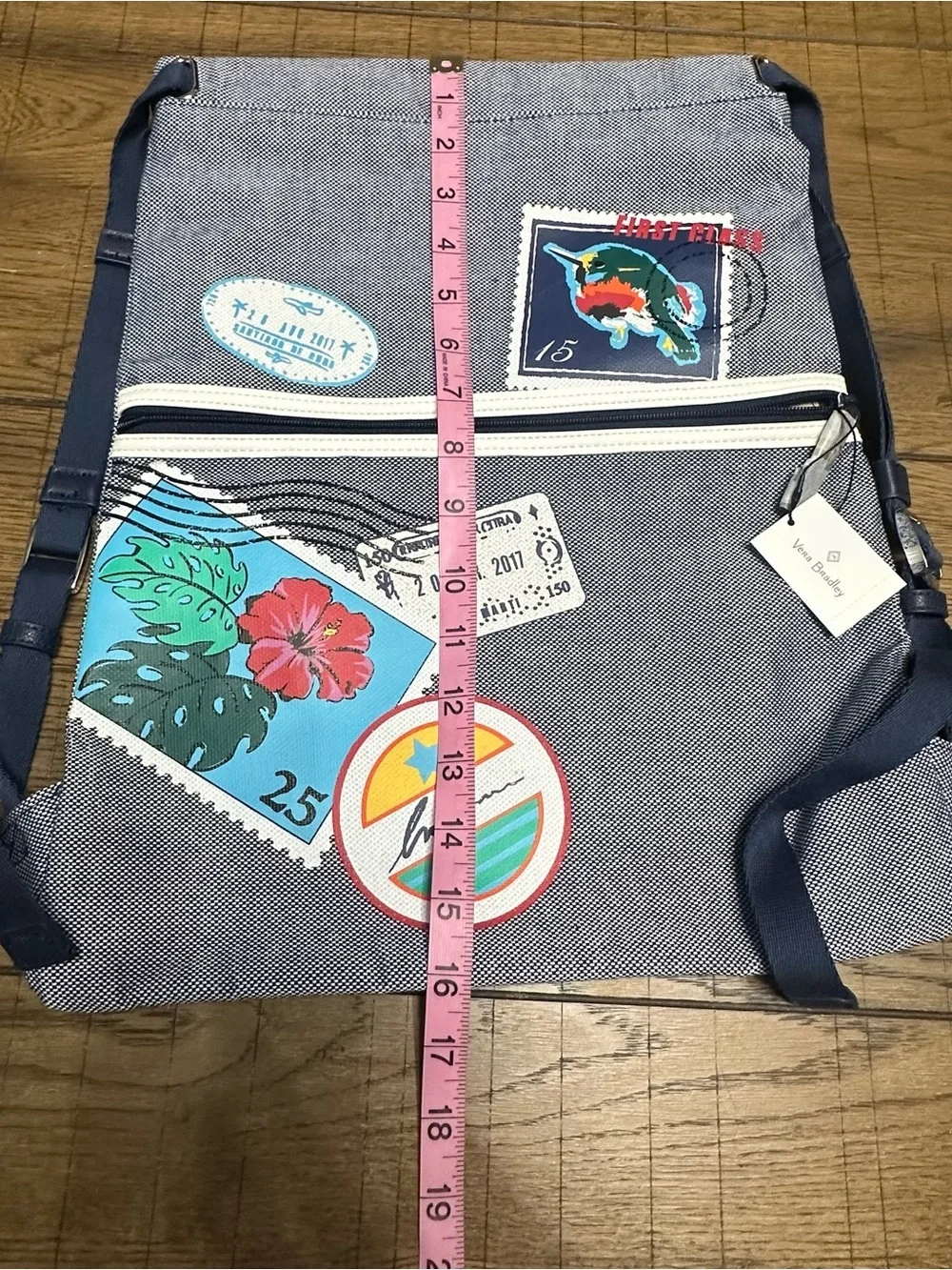 NWT Vera Bradley Beach Backsack Postage Stamp Rare